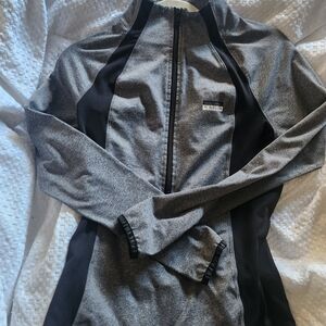PINK Victoria's Secret Gray & Black Zip Utility Jacket